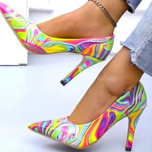 Colorful size 8 1/2 stilettos, NWOT